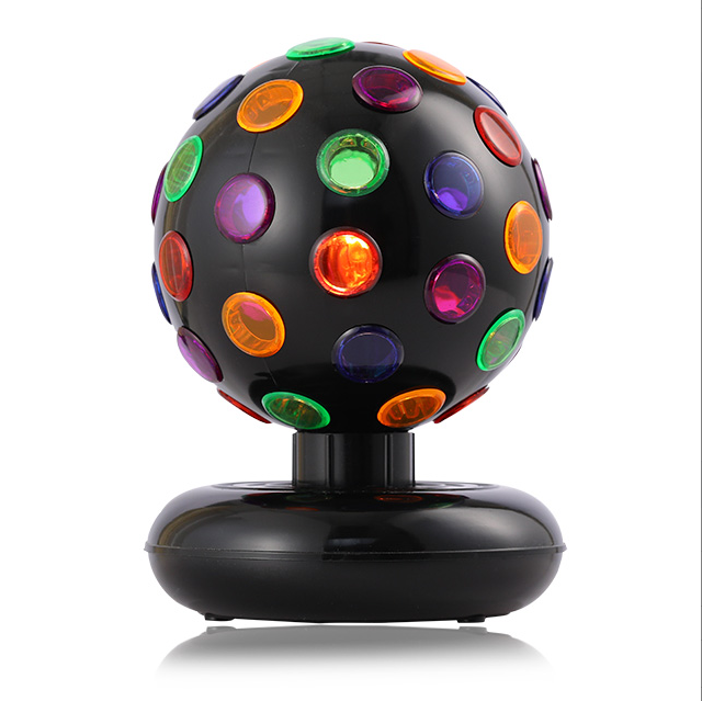 Rotating disco ball light: Kaleidoscopic rainbow glows, beats-synced flashes. Transforms rooms into vibrant parties. Compact, plug-and-play magic.